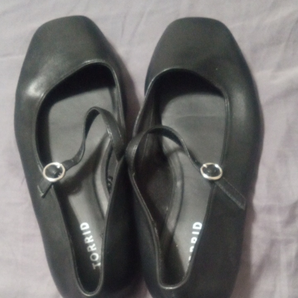 Torrid Elegant Black Loafers with Buckle Accent